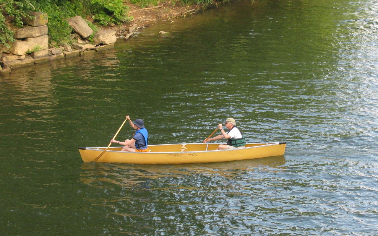 Nighthawk Cygnus 16 canoe on the water